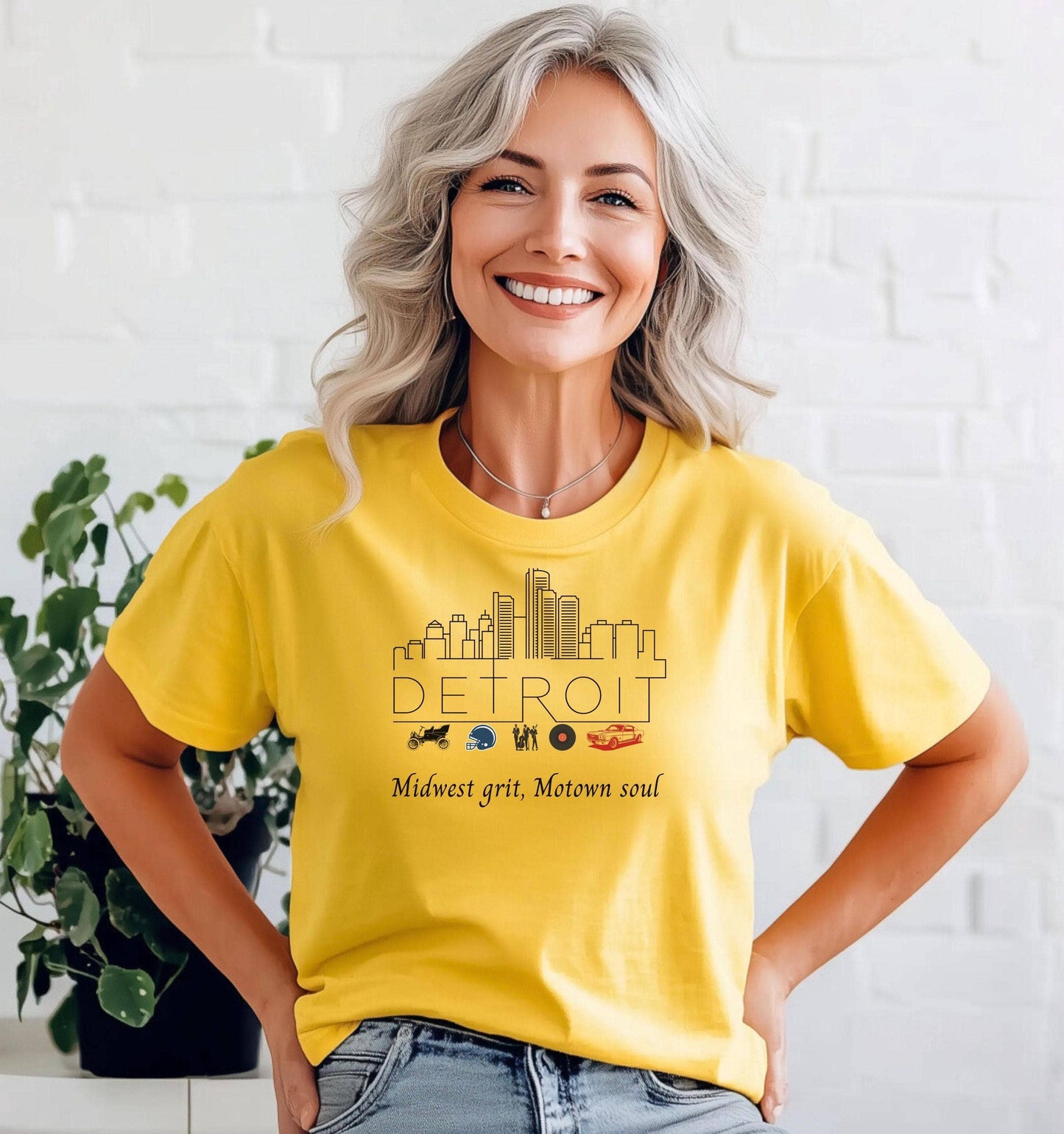 Detroit Midwest Grit Skyline Lions Motown Tourist Travel Tee Unisex T-shirt, Sweatshirt, Hoodie, Long Sleeve Tee - T-Shirt, Sweatshirt, Hoodie