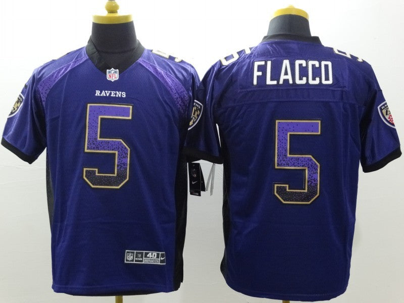 Men's Baltimore Ravens Joe Flacco #5 Purple Game Player Jersey1 football jersey product view 1
