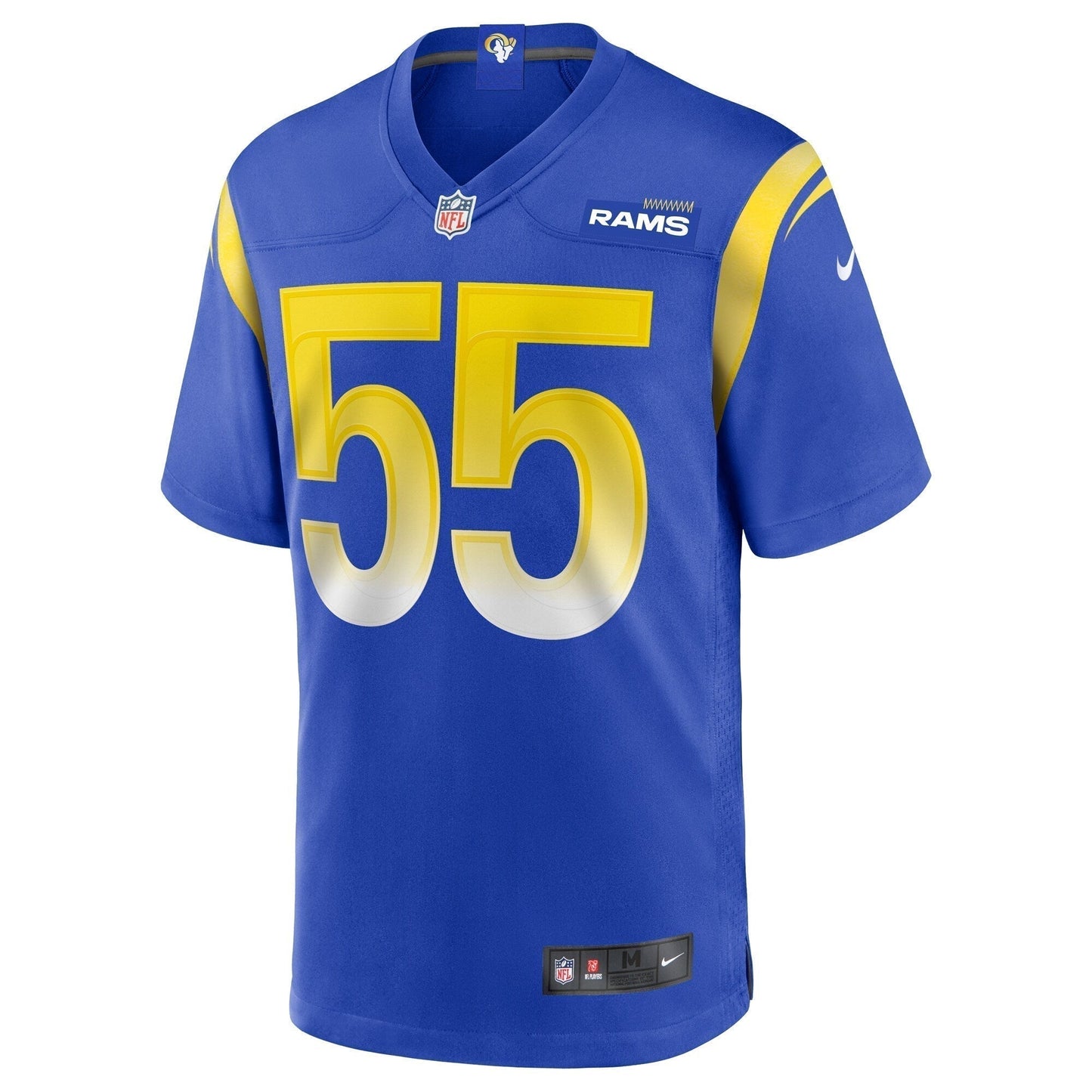 Brian Allen Los Angeles Rams Game Jersey - Royal football jersey product view 2