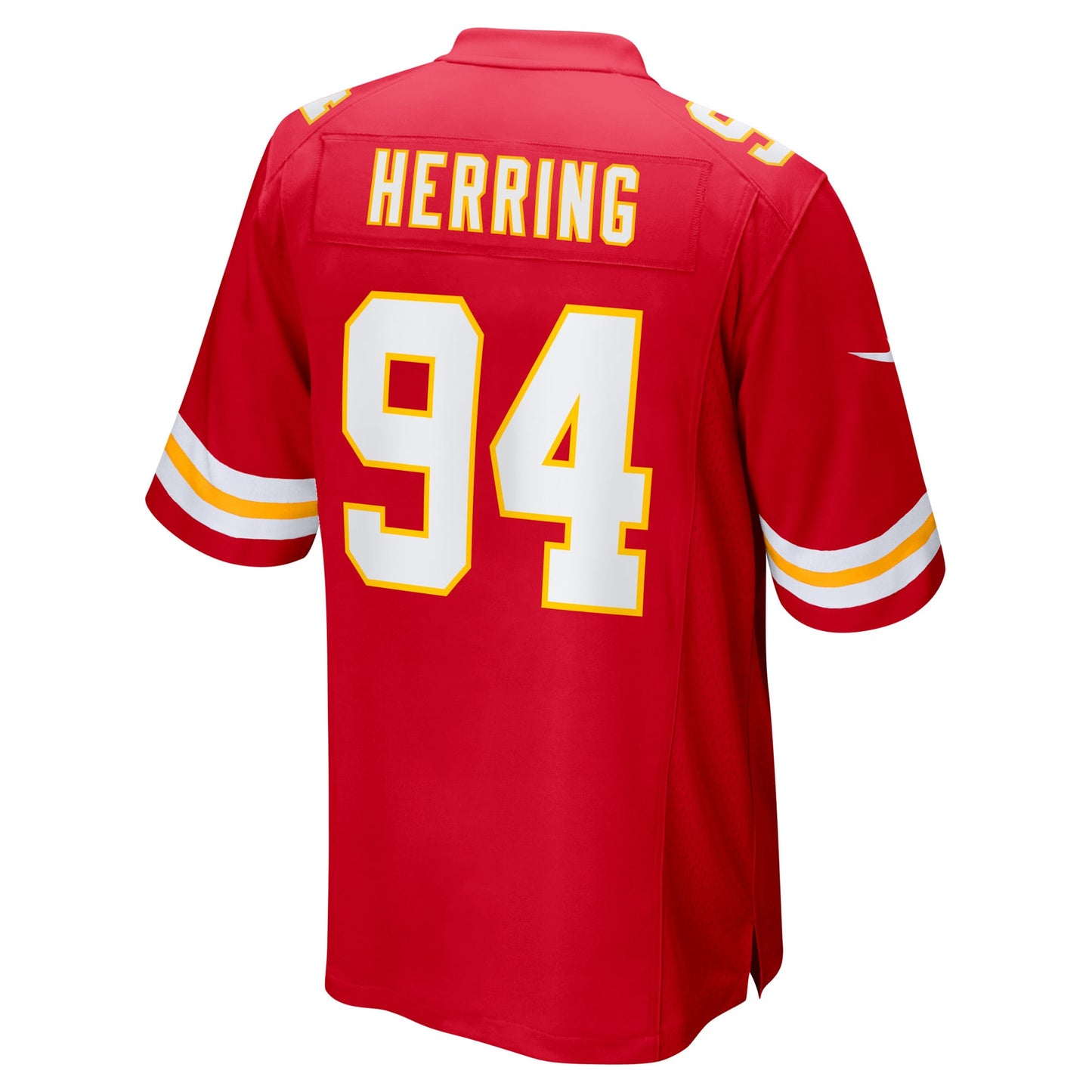 Malik Herring Kansas City Chiefs Team Game Jersey - Red football jersey product view 3