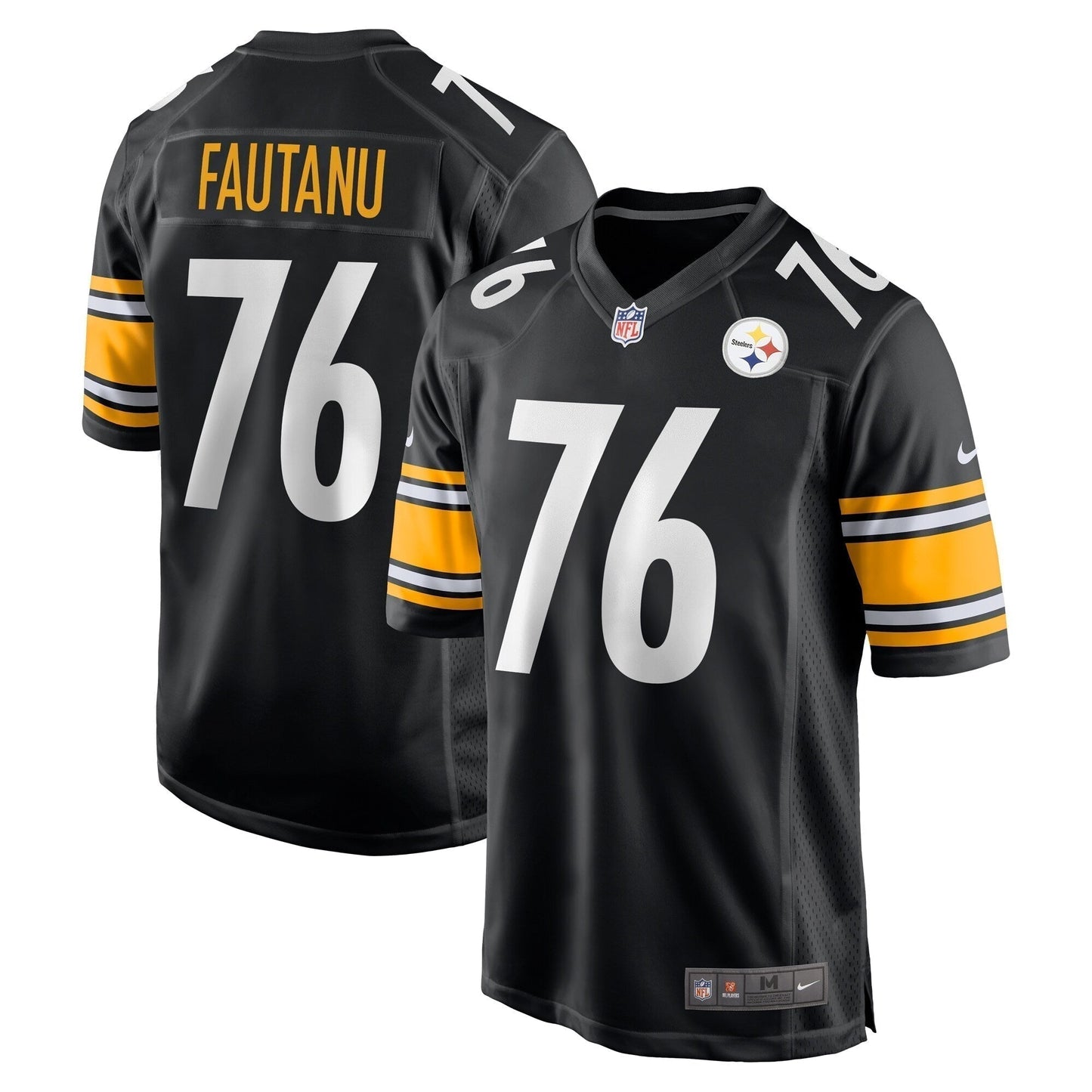 Troy Fautanu Pittsburgh Steelers Game Jersey - Black football jersey product view 1