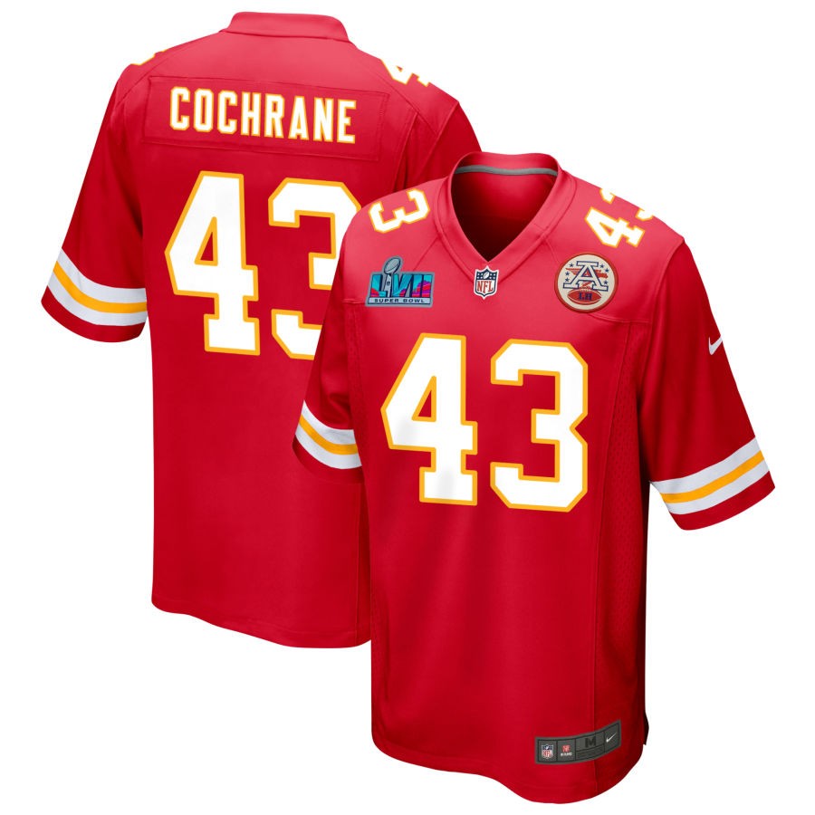 Jack Cochrane Kansas City Chiefs Super Bowl LVII Game Jersey - Red football jersey product view 1
