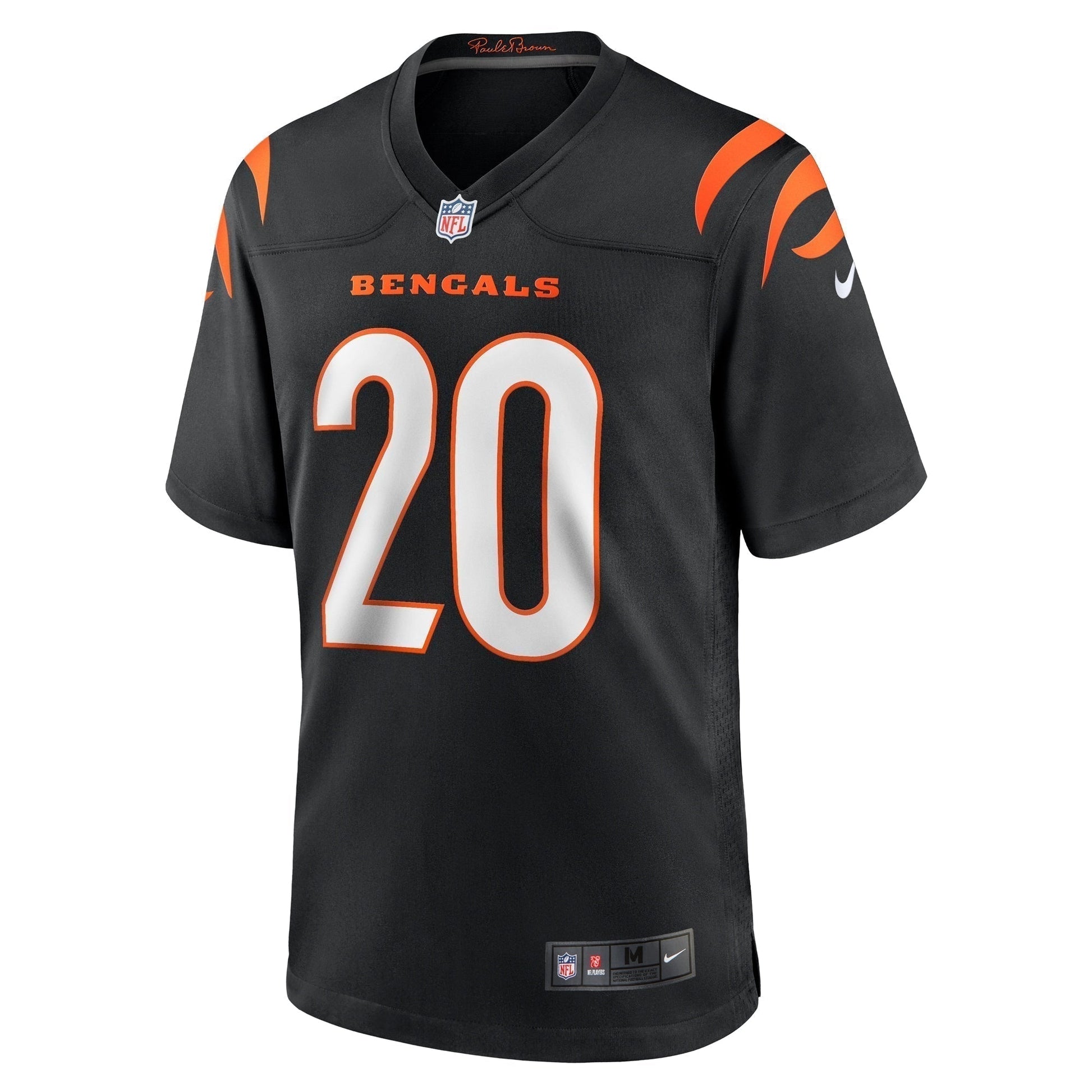 DJ Turner Cincinnati Bengals Team Game Jersey - Black football jersey product view 2