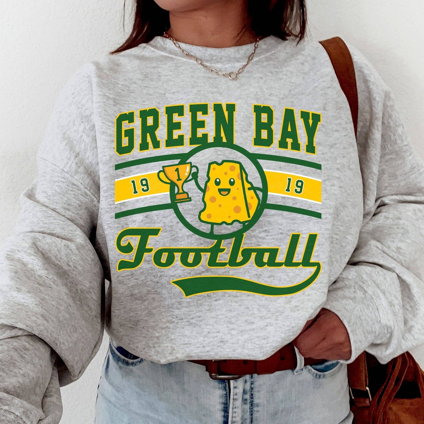 Vintage Green Bay Football  Sweatshirt - Cheesehead Classic Unisex T-shirt, Sweatshirt, Hoodie, Long Sleeve Tee - T-Shirt, Sweatshirt, Hoodie