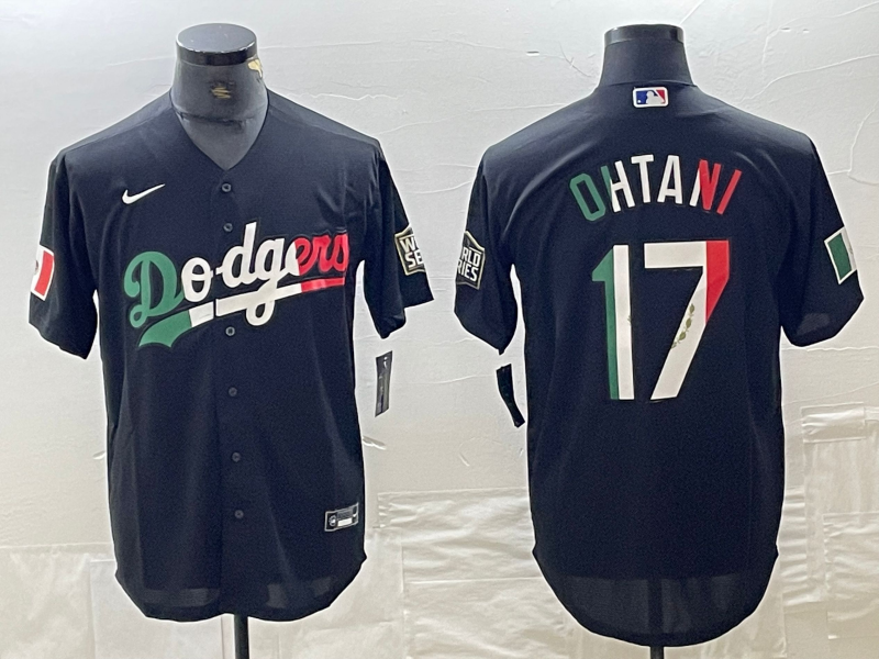 Men's Los Angeles Dodgers Shohei Ohtani Black Player Jersey baseball jersey product view 1