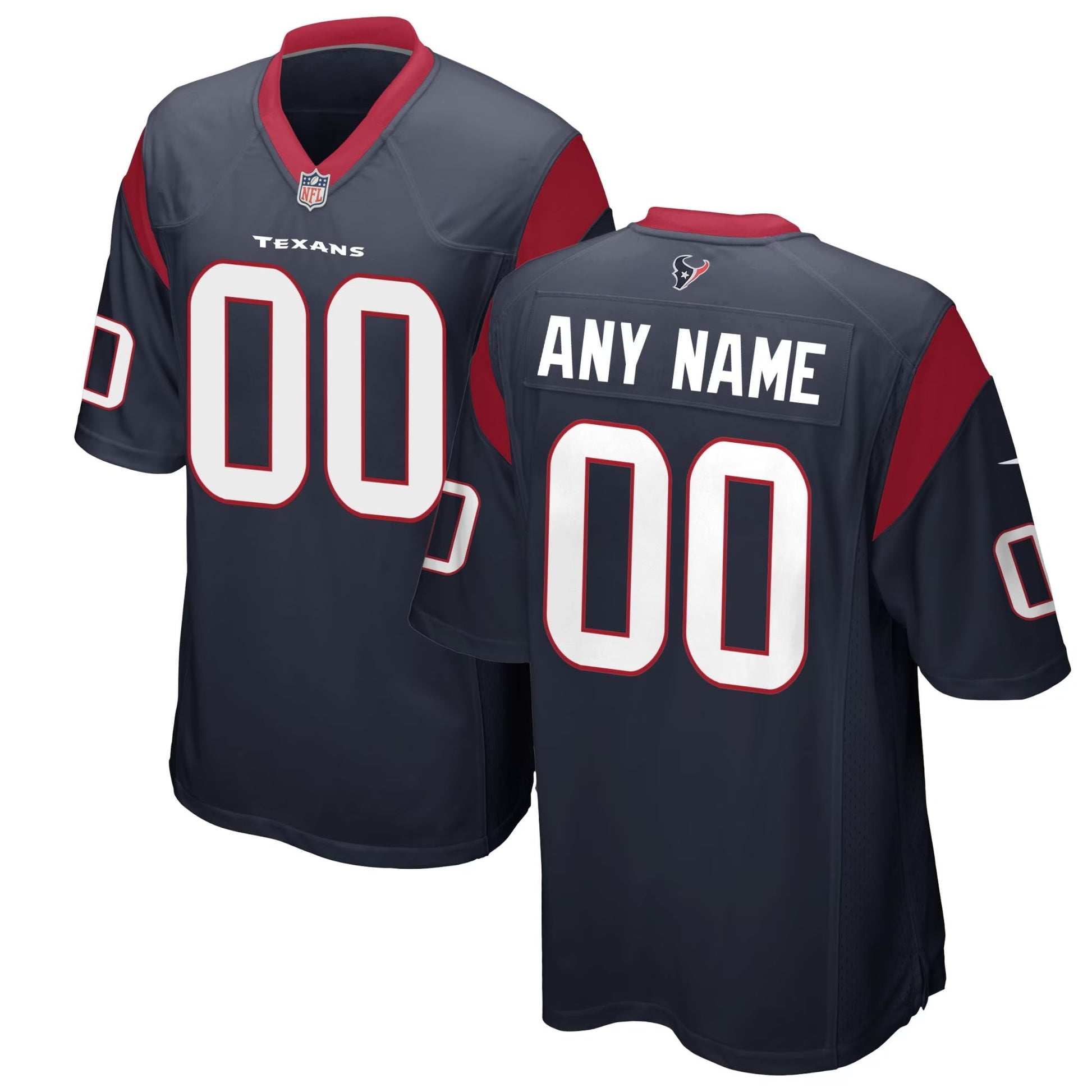 Custom Houston Texans Jersey football jersey product view 1