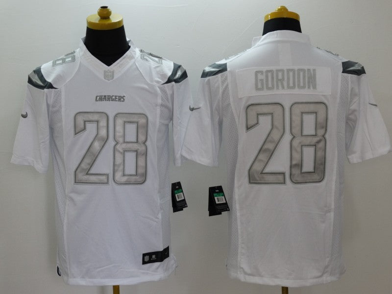 Men's Los Angeles Chargers Melvin Gordon III #28 White Game Player Jersey1 football jersey product view 1