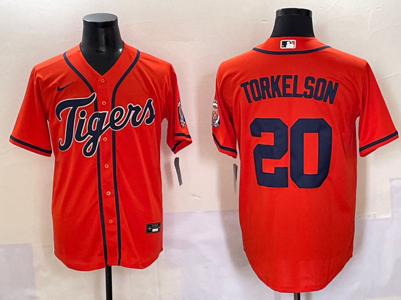 Men's Detroit Tigers Spencer Torkelson Orange Limited Player Jersey baseball jersey product view 1