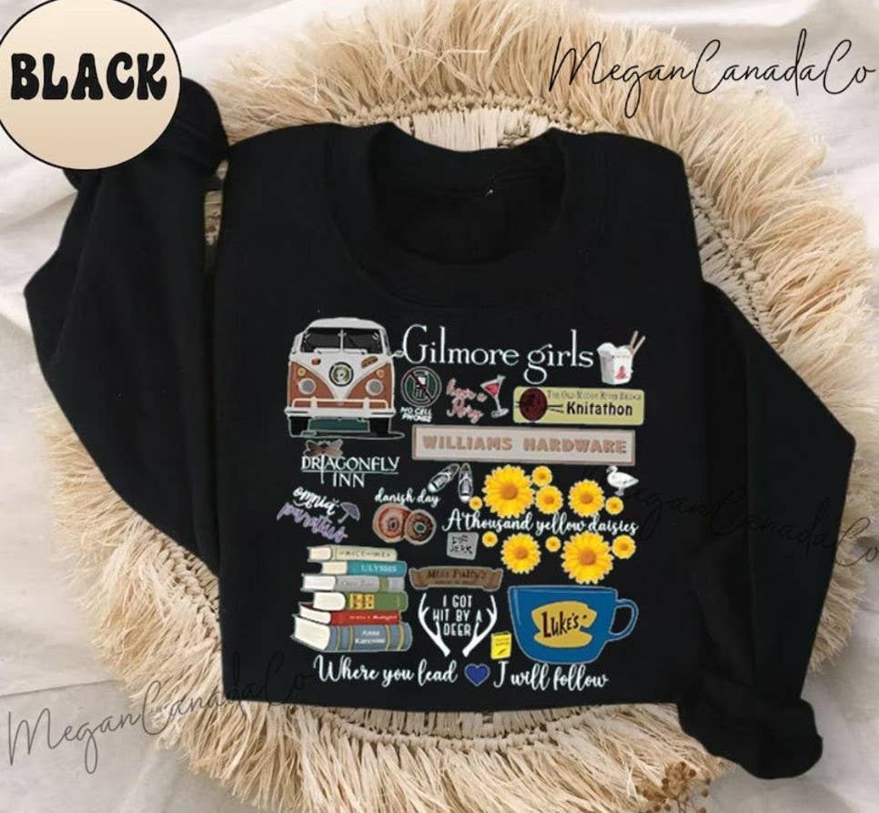 Vintage Stars Hollow Sweatshirt  Luke's Diner Coffee Tee Unisex T-shirt, Sweatshirt, Hoodie, Long Sleeve Tee - T-Shirt, Sweatshirt, Hoodie
