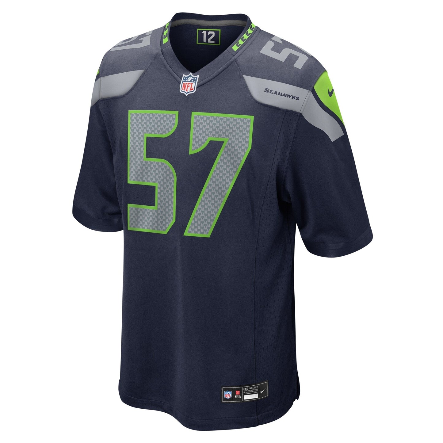 Frank Clark Seattle Seahawks Game Jersey - College Navy football jersey product view 2