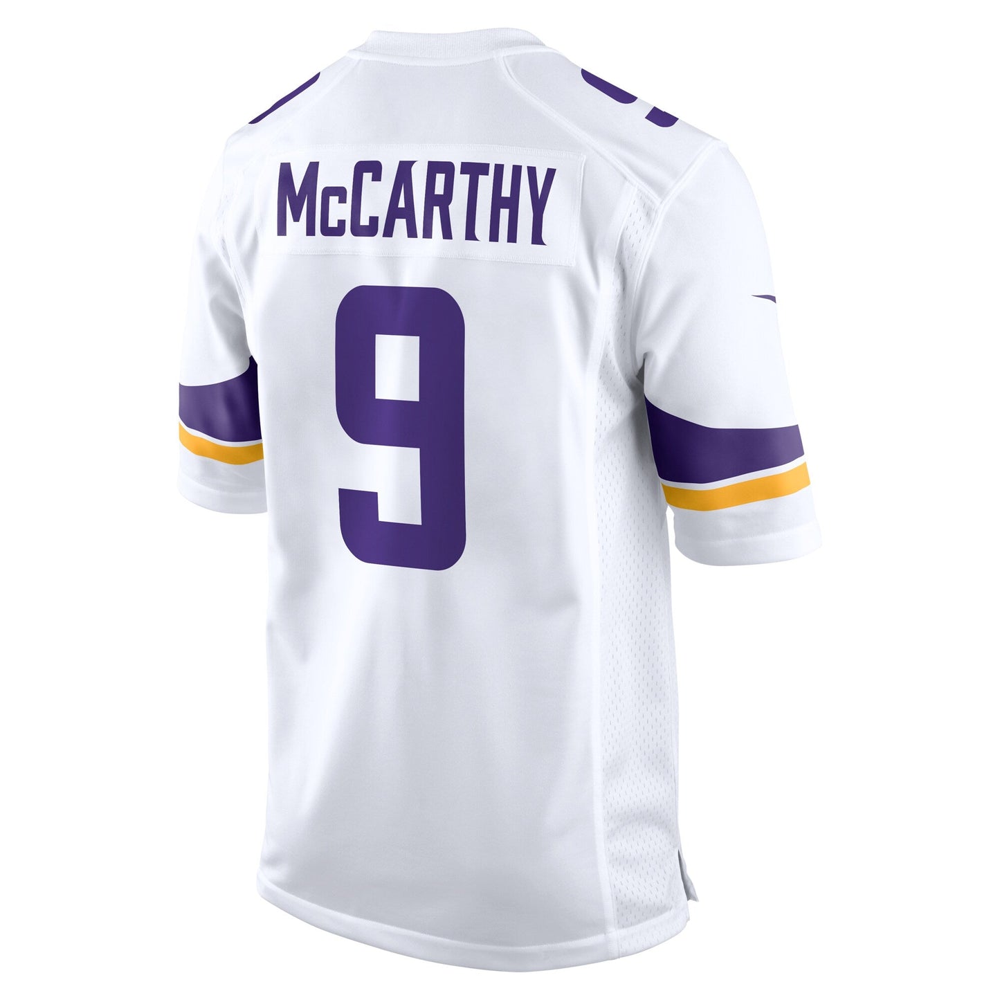 J.J. McCarthy Minnesota Vikings Game Jersey - White football jersey product view 3