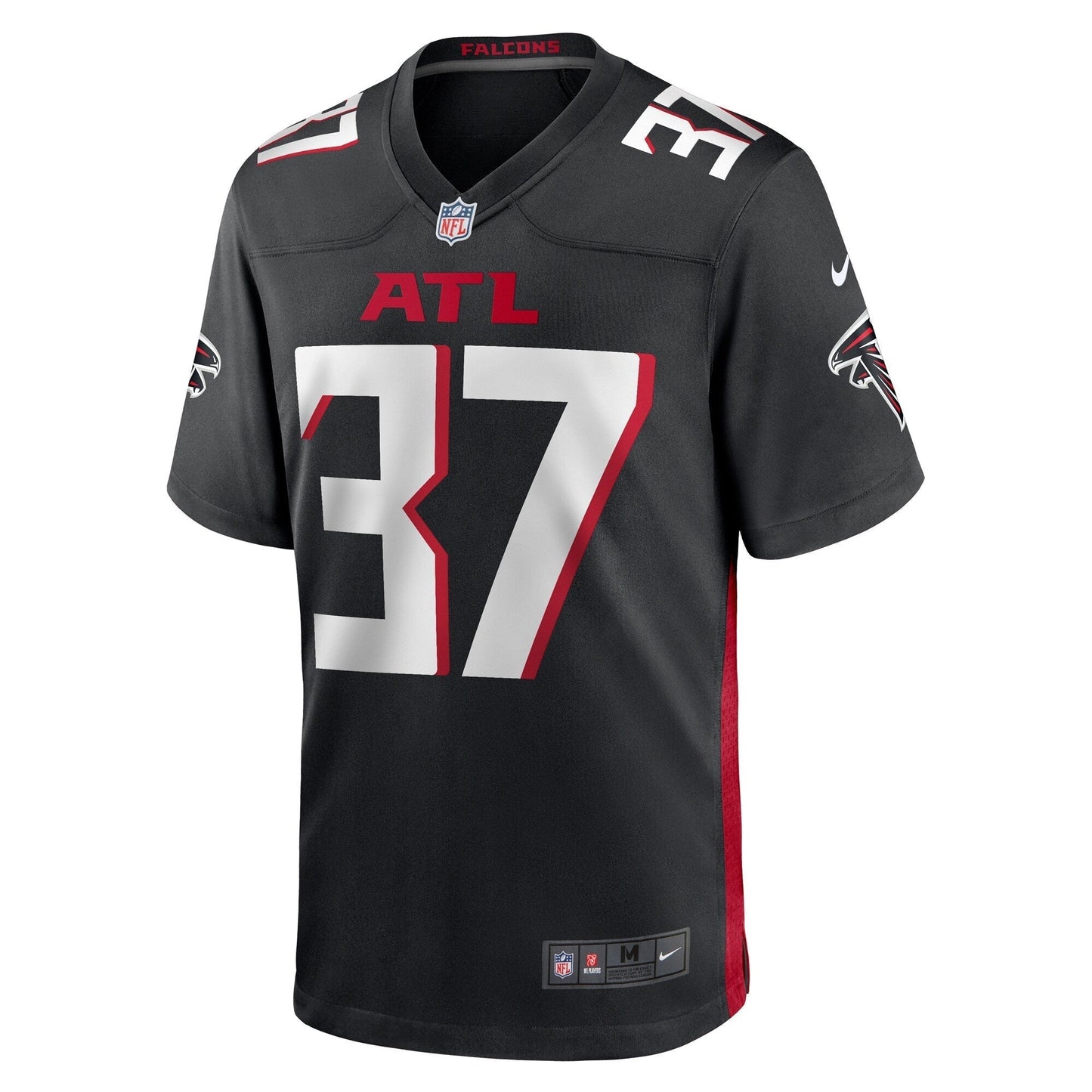 DeMarcco Hellams Atlanta Falcons Team Game Jersey - Black football jersey product view 2
