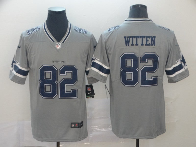 Men's Dallas Cowboys Jason Witten #82 Gray Inverted Legend Jersey1 football jersey product view 1