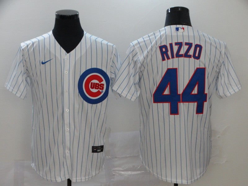 Men's Chicago Cubs Anthony Rizzo #44 White Replica Baseball Jersey baseball jersey product view 1