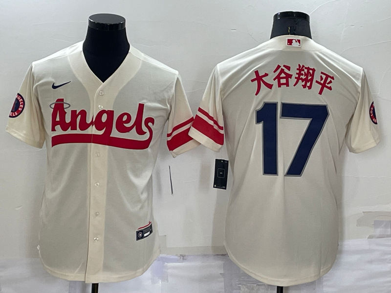Men's Los Angeles Angels Shohei Ohtani #17 Cream City Connect Replica Team Jersey baseball jersey product view 1