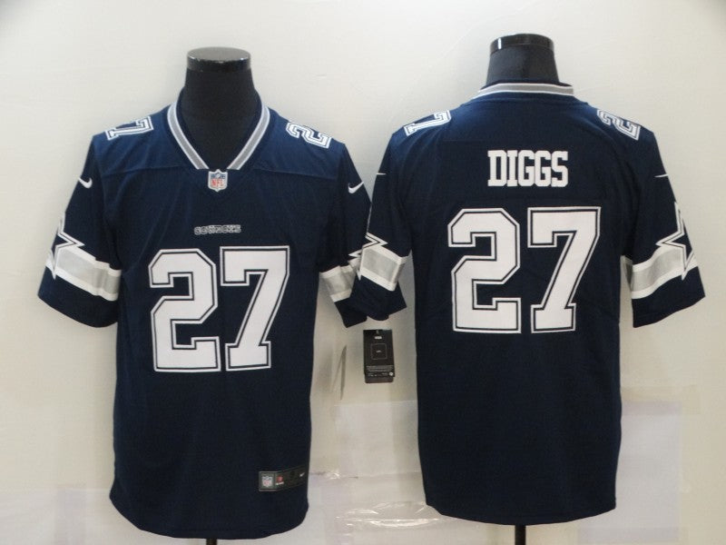 Men's Dallas Cowboys Trevon Diggs #27 Navy Game Player Jersey1 football jersey product view 1