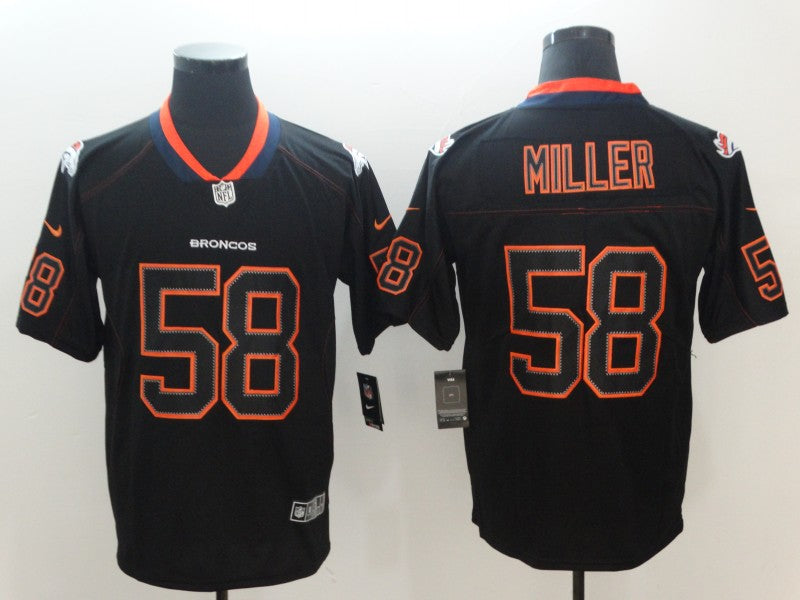 Men's Denver Broncos Von Miller #58 Black Game Jersey1 football jersey product view 1