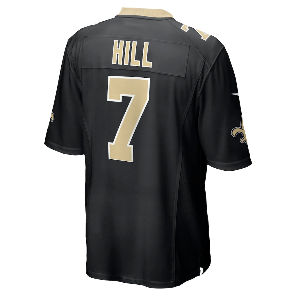 NO.Saints #7 Taysom Hill Black Game Jersey football jersey product view 1