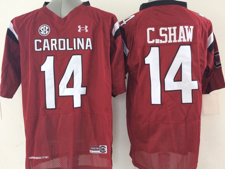 Men's South Carolina Gamecock Connor Shaw Maroon Player Game Jersey sports jersey product view 1