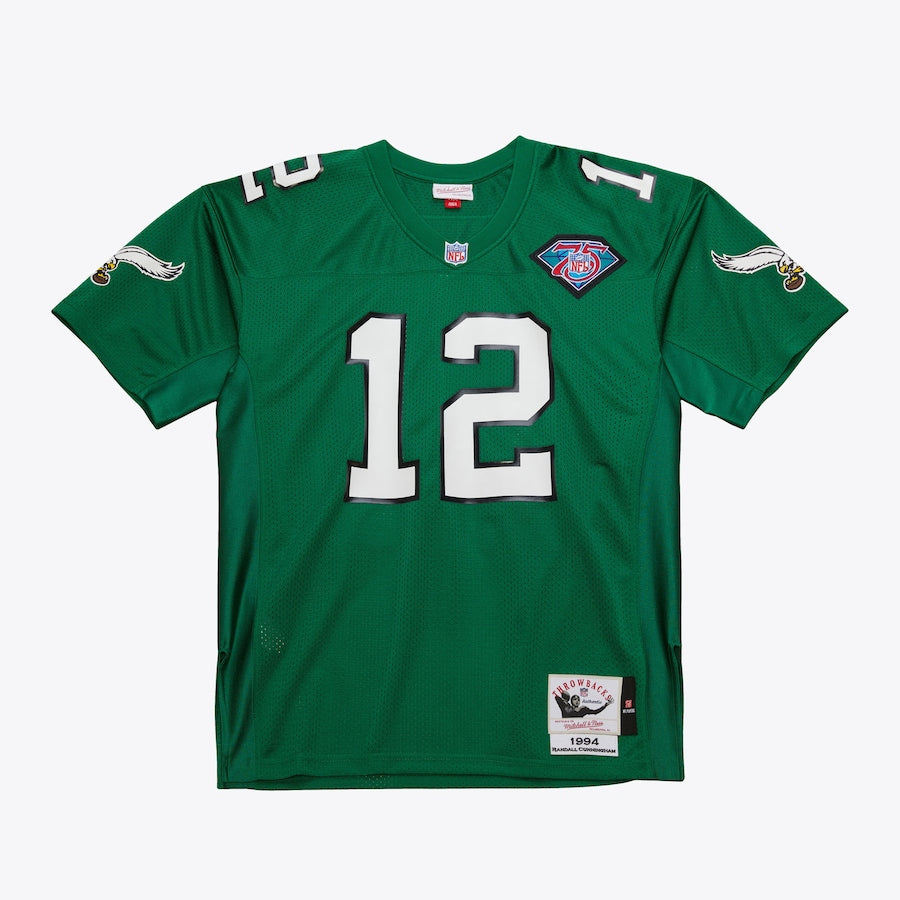 Men's Randall Cunningham Kelly Green Philadelphia Eagles 1994 Jersey football jersey product view 1