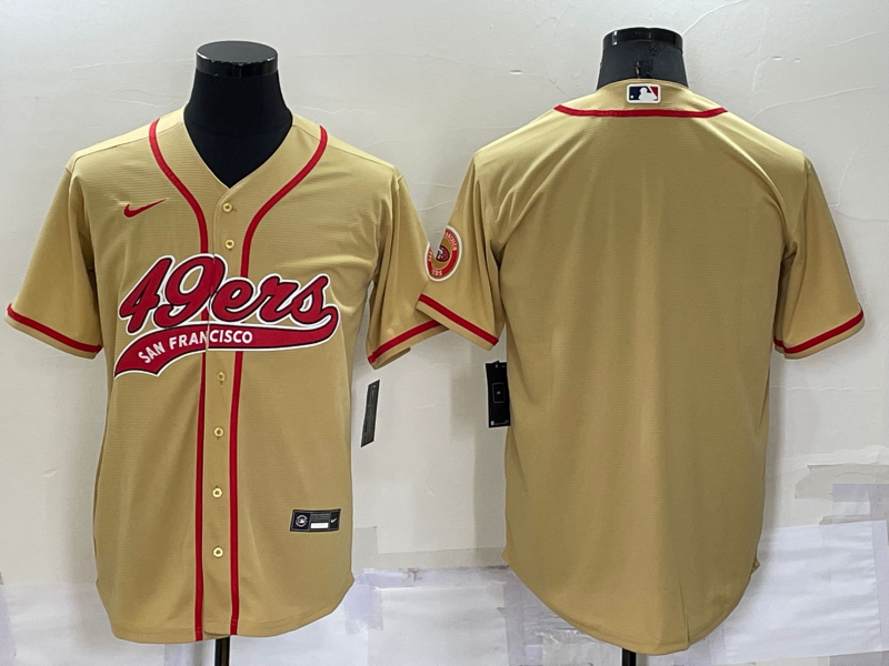 Men's San Francisco 49ers Gold Blank Jersey1 football jersey product view 1
