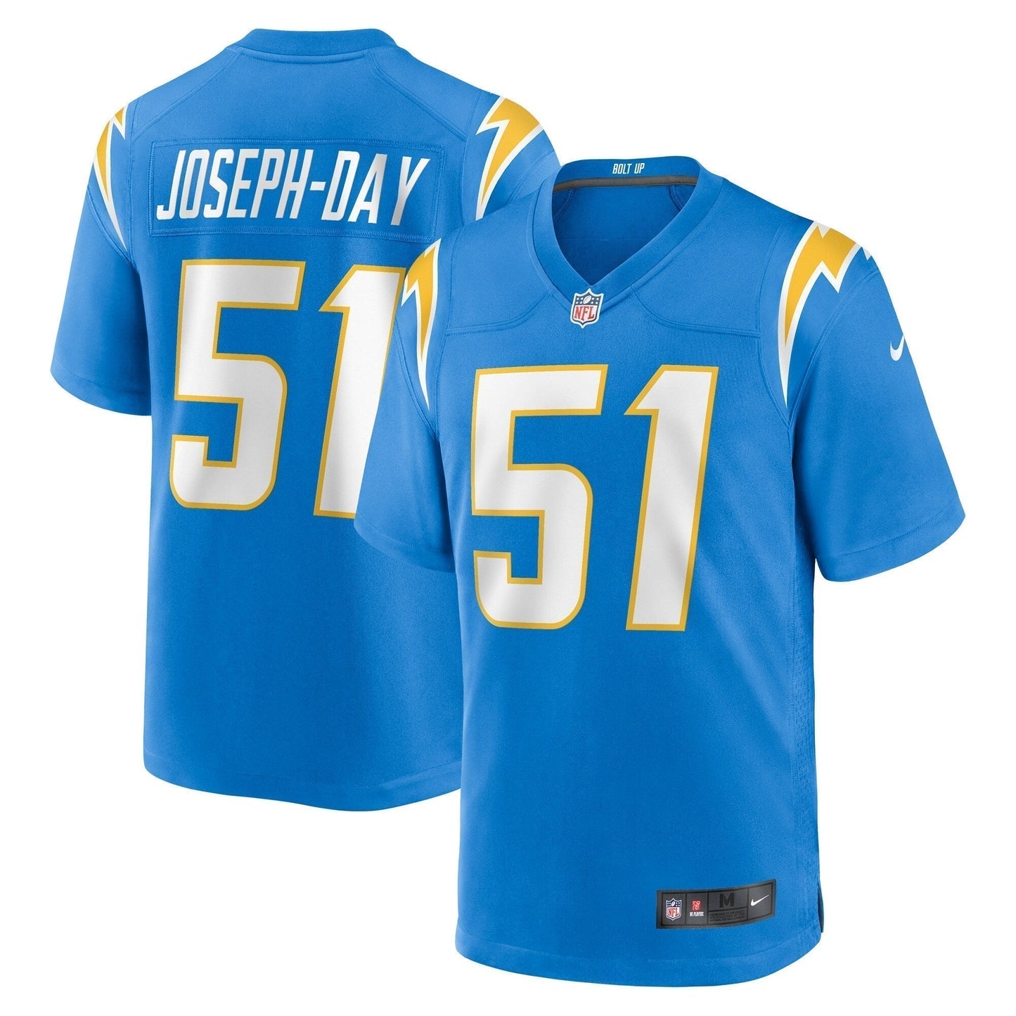 Sebastian Joseph-Day Los Angeles Chargers Game Jersey - Powder Blue football jersey product view 1