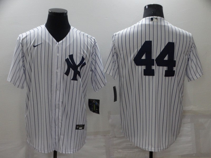 Men's New York Yankees Reggie Jackson #44 White Replica Player Name Jersey1 baseball jersey product view 1