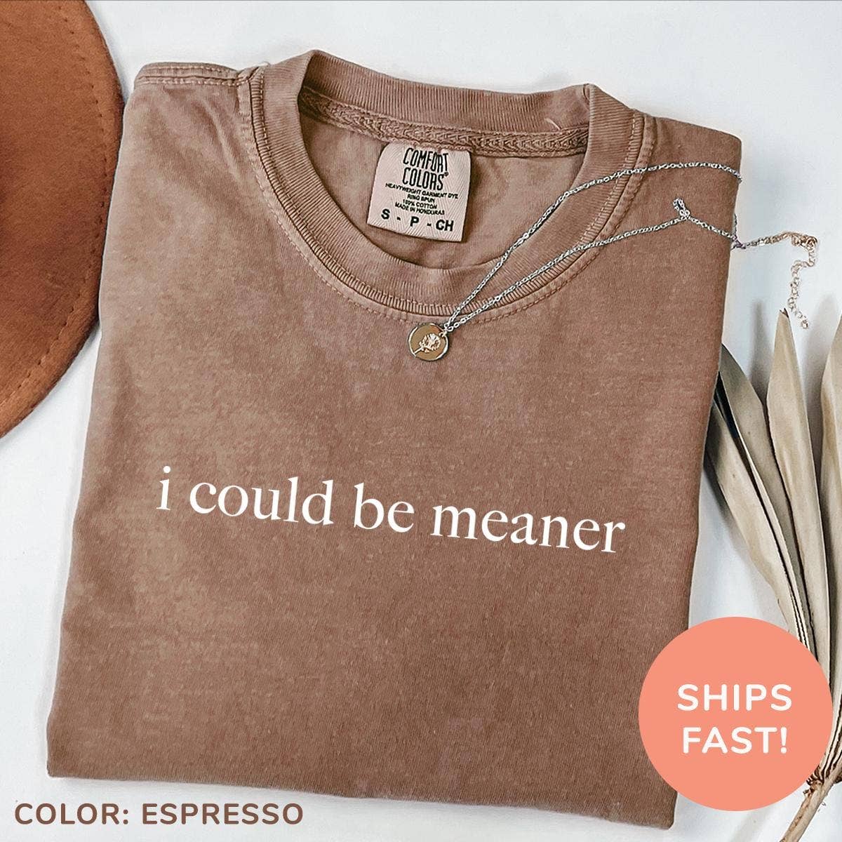 I Could Be Meaner Funny Quote Sarcastic Shirt Unisex T-shirt, Sweatshirt, Hoodie, Long Sleeve Tee - T-Shirt, Sweatshirt, Hoodie
