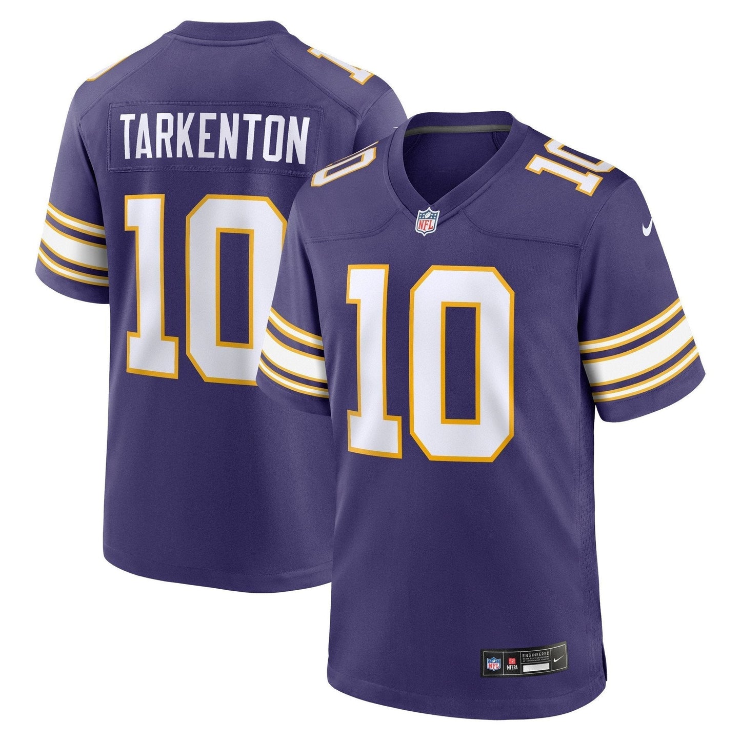 Fran Tarkenton 10 Minnesota Vikings Classic Retired Men Jersey - Purple football jersey product view 1