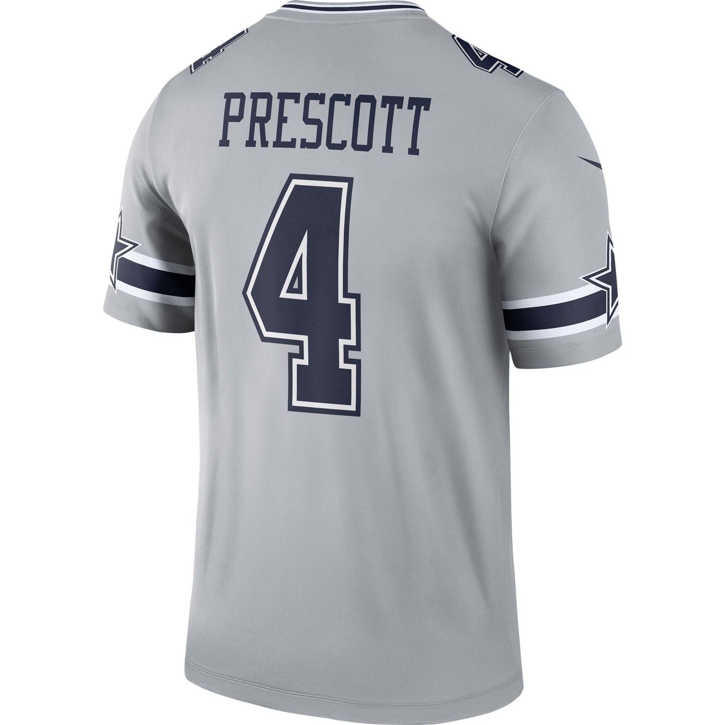 Dak Prescott Dallas Cowboys Inverted Legend Jersey - Gray football jersey product view 3