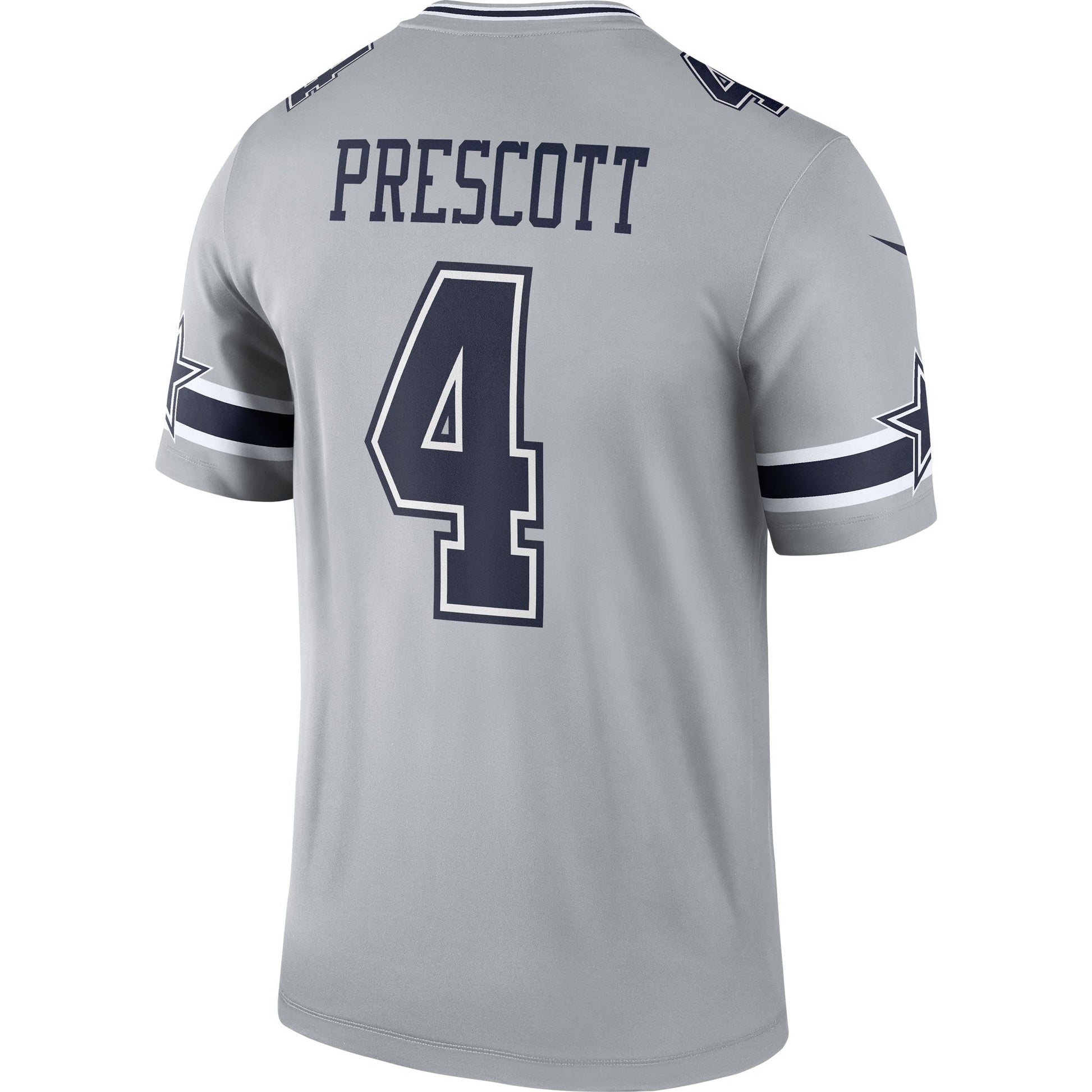Dak Prescott Dallas Cowboys Inverted Legend Jersey - Gray football jersey product view 3