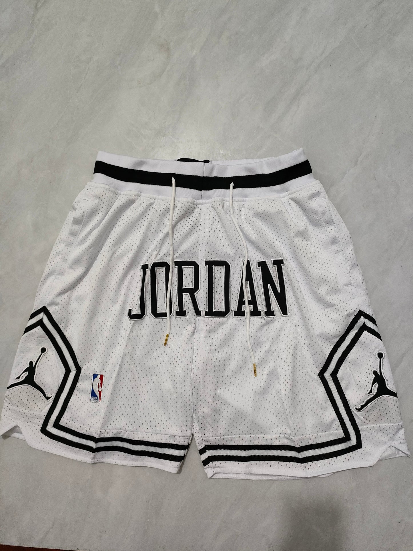 JUST DON Jordan White Pocket Shorts basketball jersey product view 1