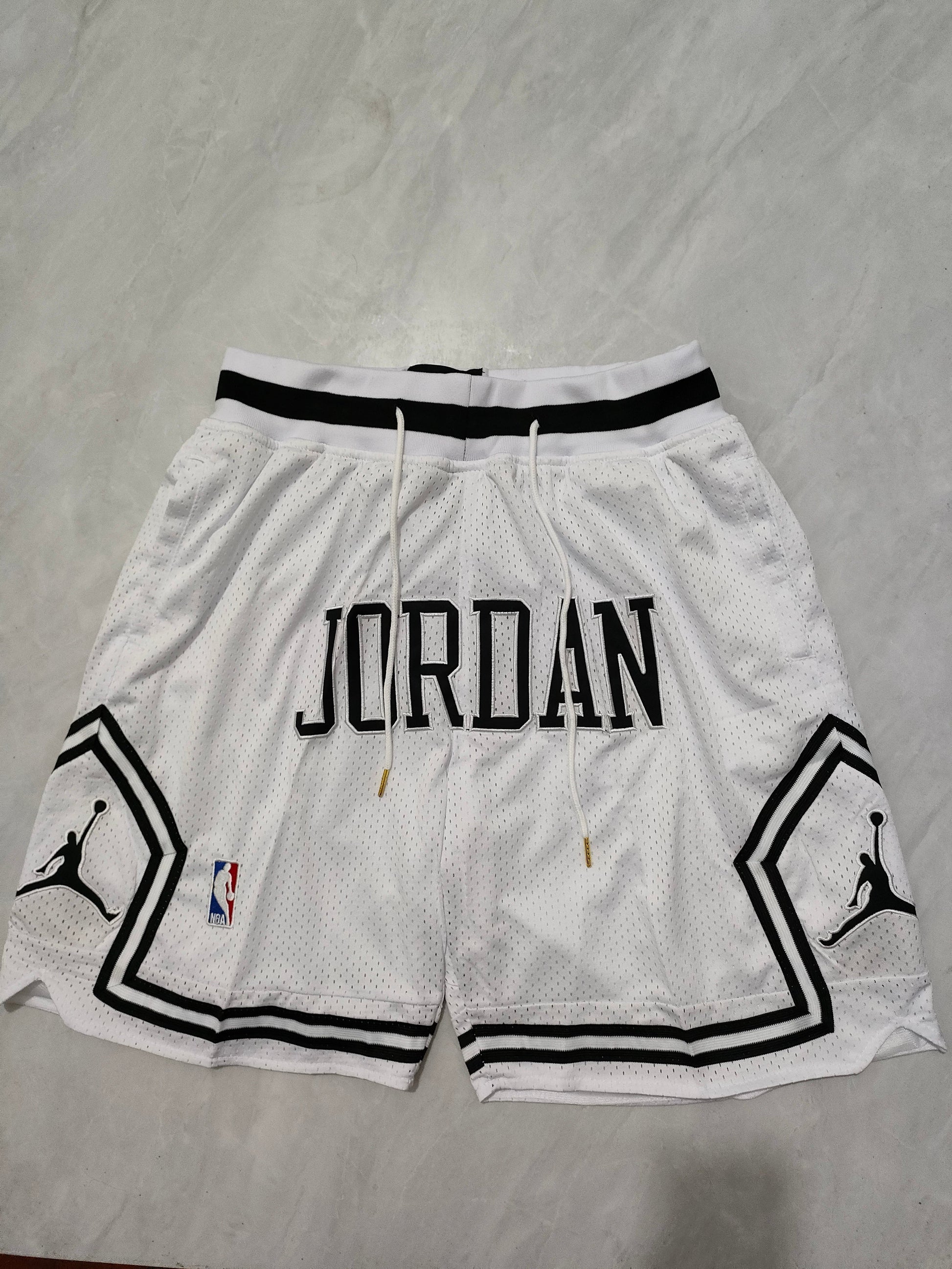 JUST DON Jordan White Pocket Shorts basketball jersey product view 1