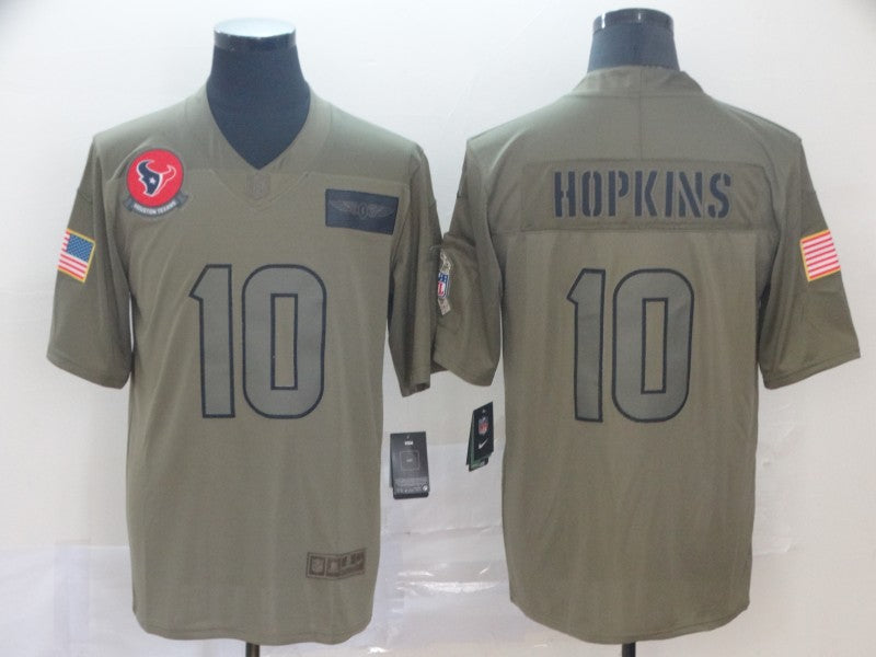 Men's Houston Texans DeAndre Hopkins #10 Brown Game Jersey1 football jersey product view 1