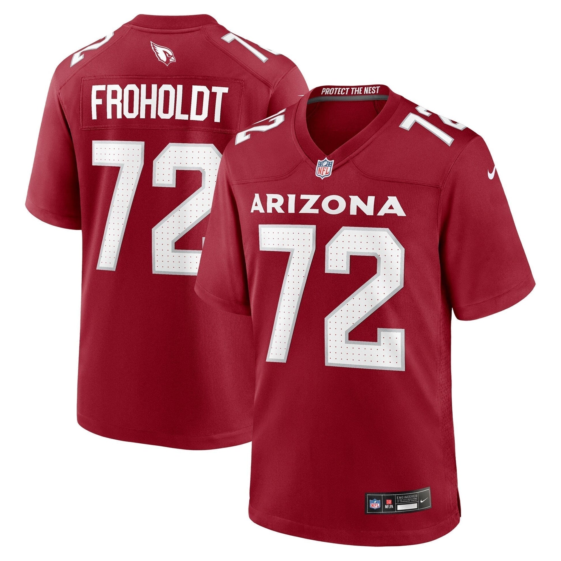 Hjalte Froholdt Arizona Cardinals Team Game Jersey - Cardinal football jersey product view 1