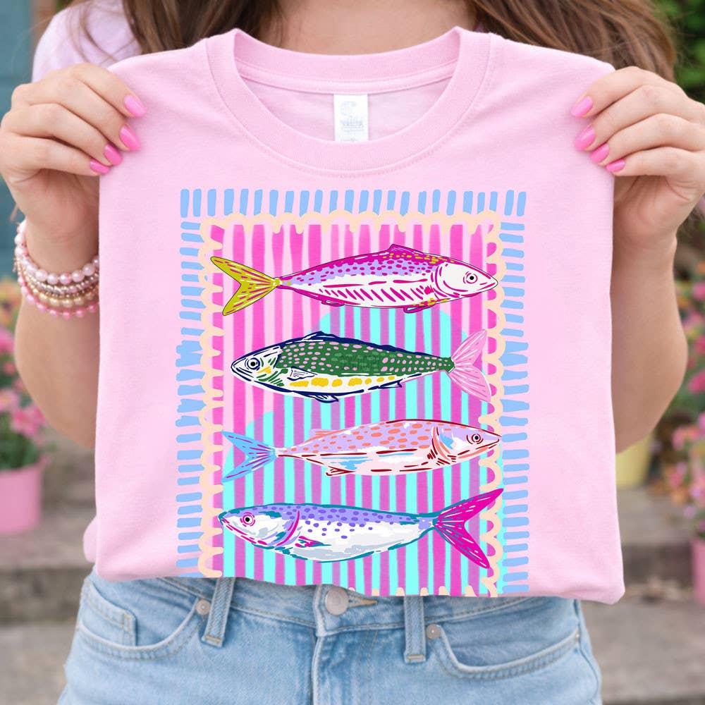 Preppy Fish Stripe Tee Unisex T-shirt, Sweatshirt, Hoodie, Long Sleeve Tee - T-Shirt, Sweatshirt, Hoodie