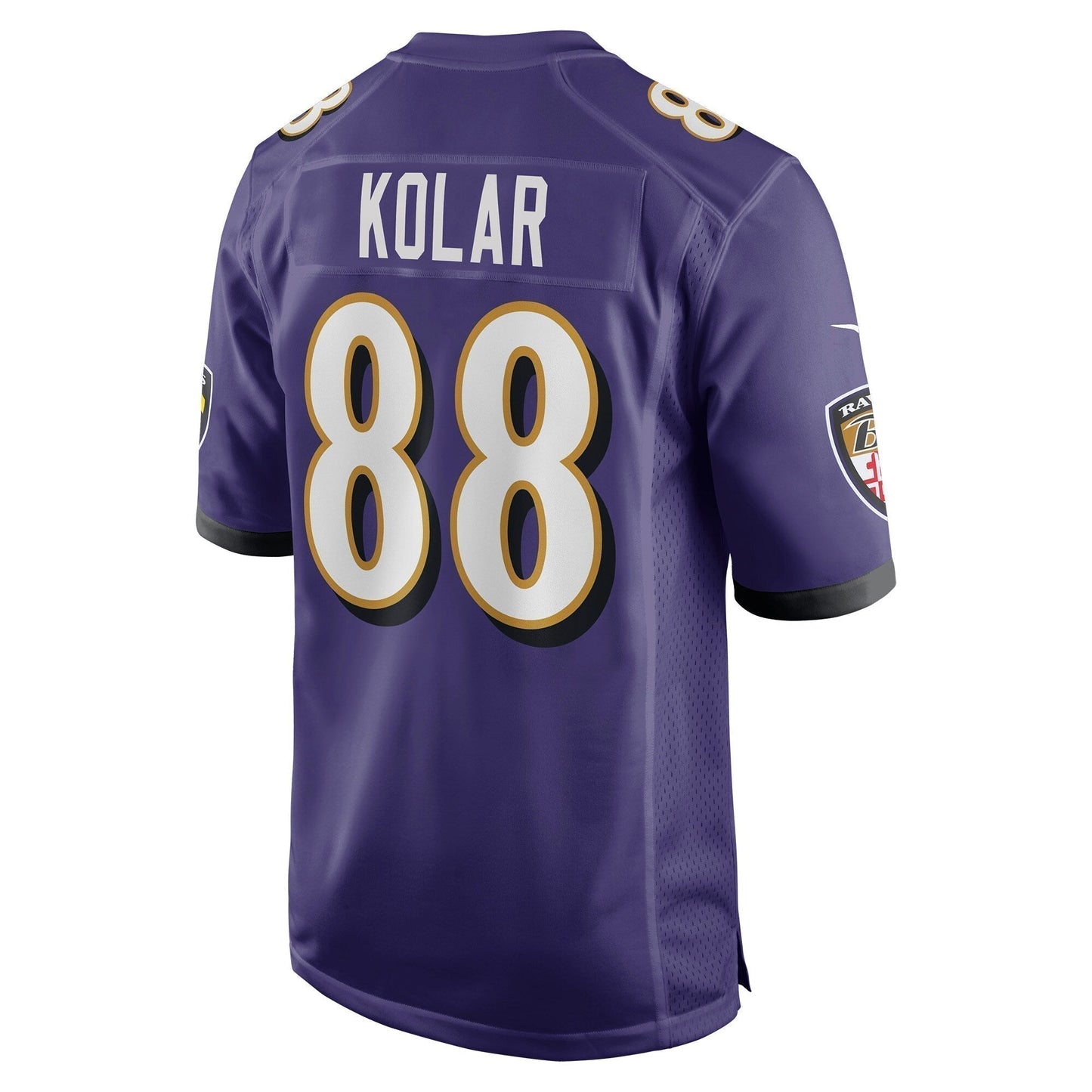 Charlie Kolar Baltimore Ravens Game Jersey - Purple football jersey product view 3