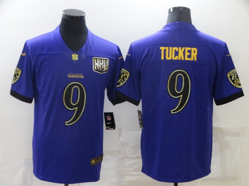 Men's Baltimore Ravens Justin Tucker Purple Player Game Jersey football jersey product view 1