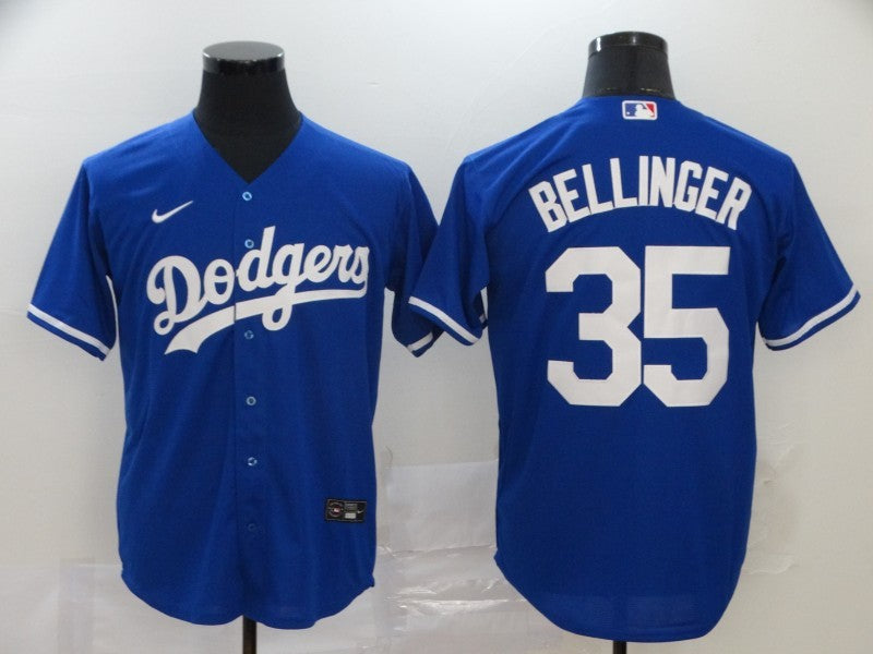 Men's Los Angeles Dodgers Cody Bellinger #35 Blue Replica Baseball Jersey1 baseball jersey product view 1