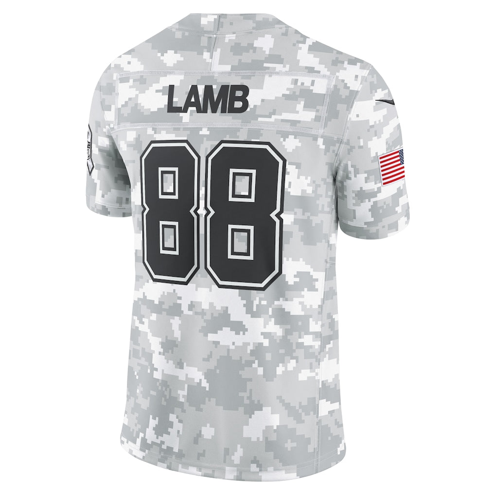 D.Cowboys #88 CeeDee Lamb Arctic Camo 2024 Salute to Service Limited Jersey football jersey product view 1