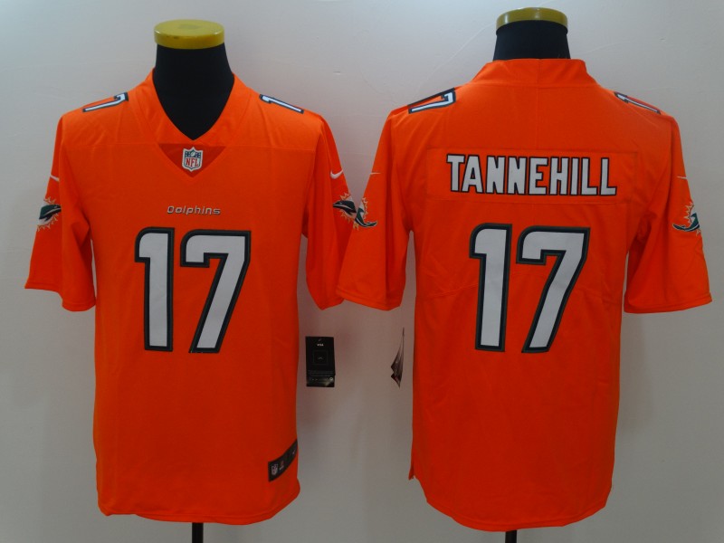 Men's Miami Dolphins Ryan Tannehill Orange Game Jersey football jersey product view 1