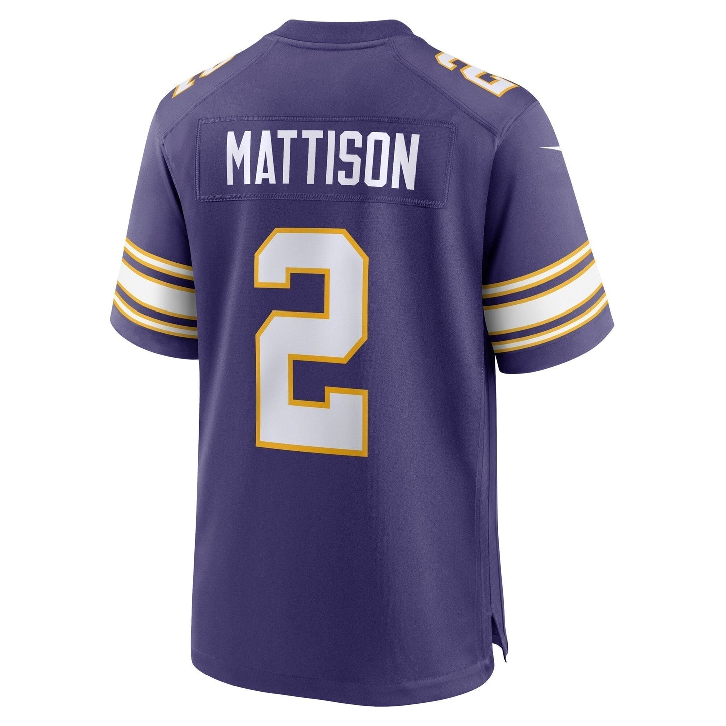 Alexander Mattison Minnesota Vikings Classic Game Jersey - Purple football jersey product view 3