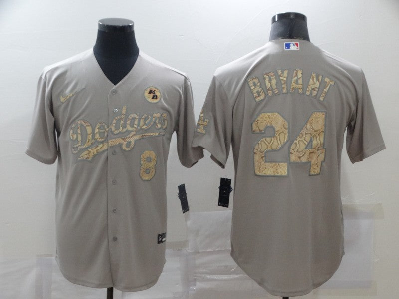 Men's Los Angeles Dodgers Kris Bryant -24 Gray Stitched Jersey basketball jersey product view 1