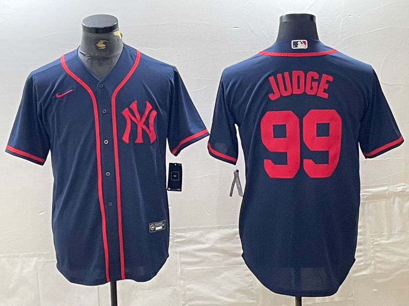 Men's New York Yankees Aaron Judge #99 Navy Limited Game Jersey baseball jersey product view 1