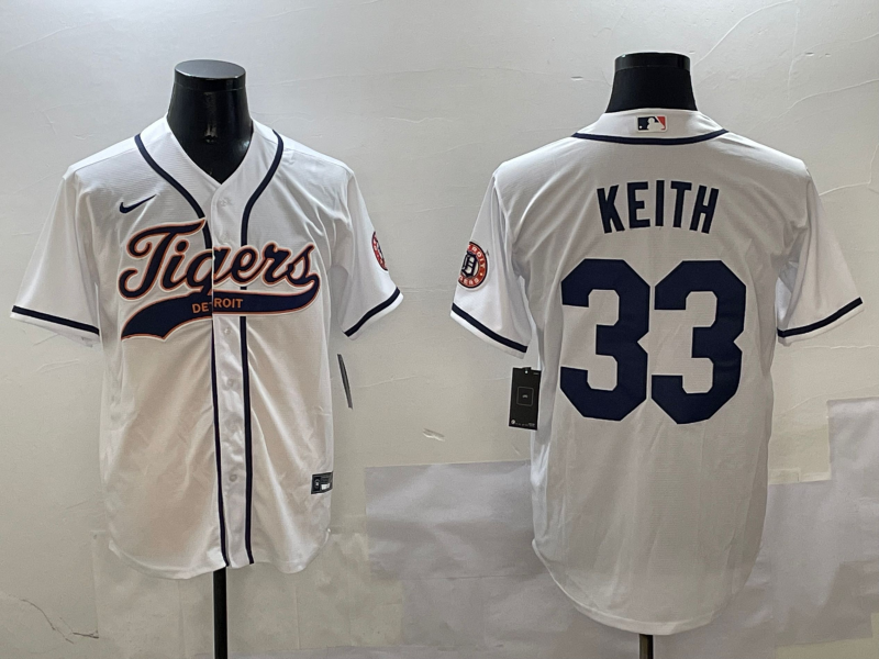Men's Detroit Tigers Colt Keith White Player Jersey baseball jersey product view 1