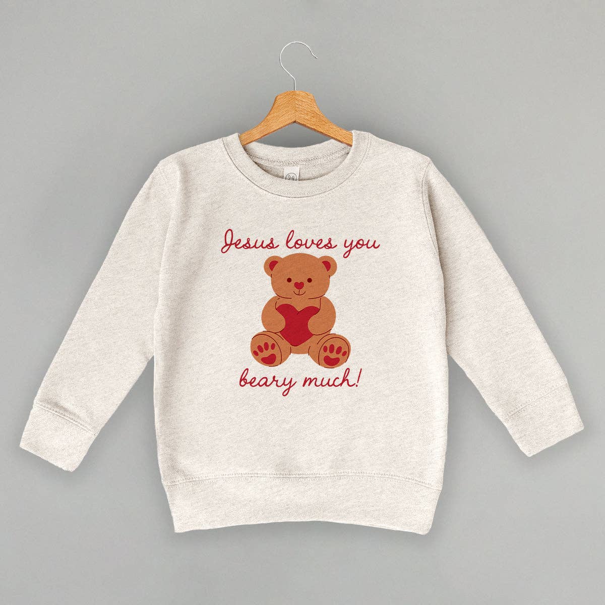 Jesus Loves You Beary Much (Kids) Unisex T-shirt, Sweatshirt, Hoodie, Long Sleeve Tee - T-Shirt, Sweatshirt, Hoodie
