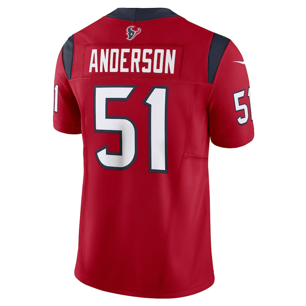 H.Texans #51 Will Anderson Jr. Red Vapor F.U.S.E. Limited Jersey football jersey product view 1