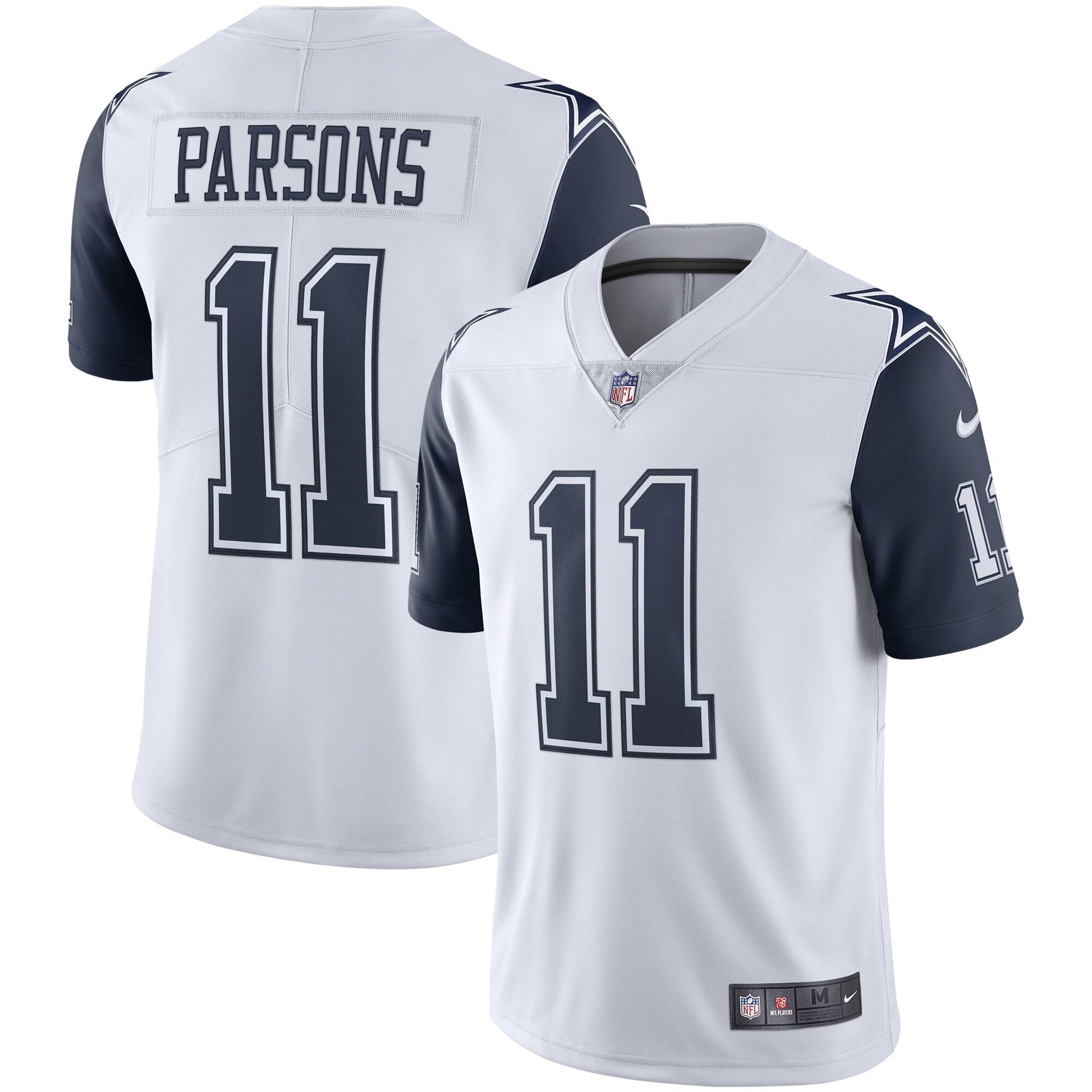 Micah Parsons Dallas Cowboys Alternate 2 Vapor Limited Jersey - White football jersey product view 1