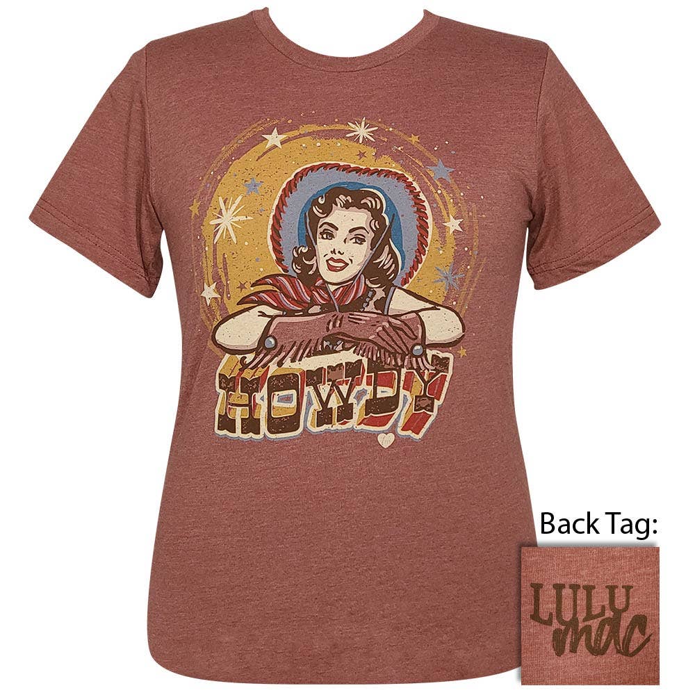 Lulu Mac 90- Howdy Girl Ss- Heather Clay Unisex T-shirt, Sweatshirt, Hoodie, Long Sleeve Tee - T-Shirt, Sweatshirt, Hoodie