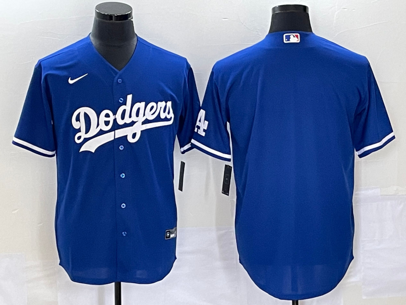 Men's Los Angeles Dodgers1 Royal Replica Blank Jersey baseball jersey product view 1